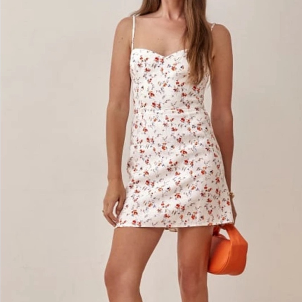 Reformation Roarke Linen Mini Dress Size 6